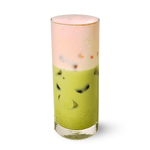 Iced Strawberry Cold Foam Matcha